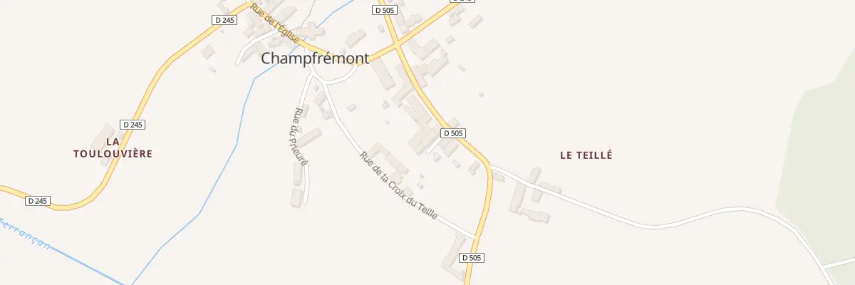 Plan du 6 Imp de la Pootée à Champfrémont