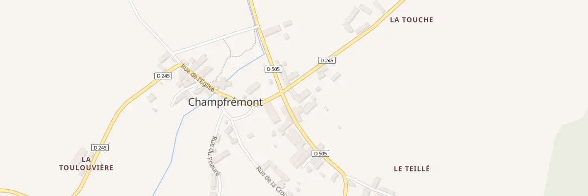 Plan du 1 Rue de la Pootée à Champfrémont