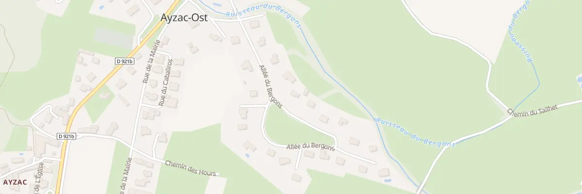 Plan du 9 All du Bergons à Ayzac-Ost