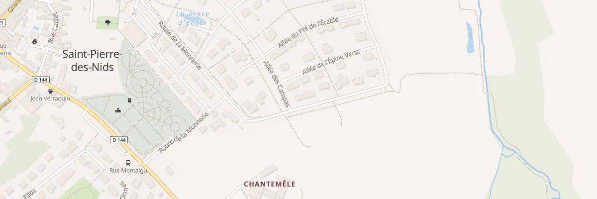 Plan du 5 All du Pré Guillaume à Saint-Pierre-des-Nids