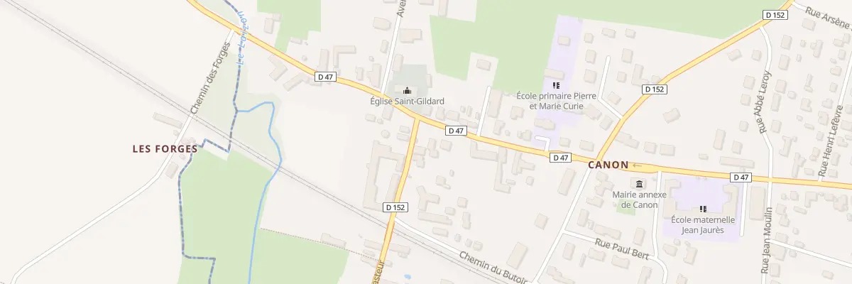 Plan du 1 Rue Pasteur à Mézidon Vallée d’Auge