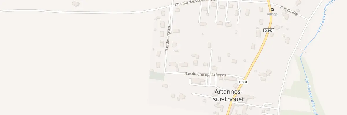 Plan du 210 Rue du Champ du Repos à Artannes-sur-Thouet