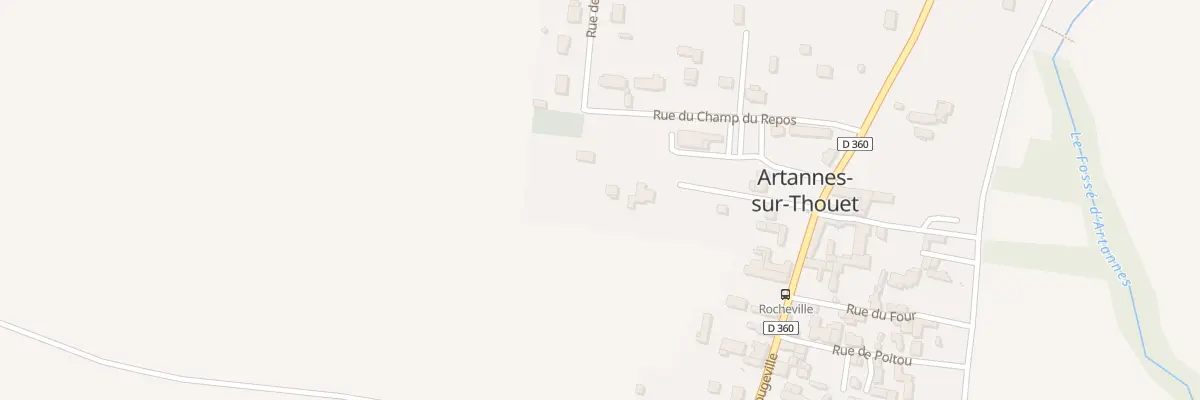 Plan du 250 Rue de Rougeville à Artannes-sur-Thouet