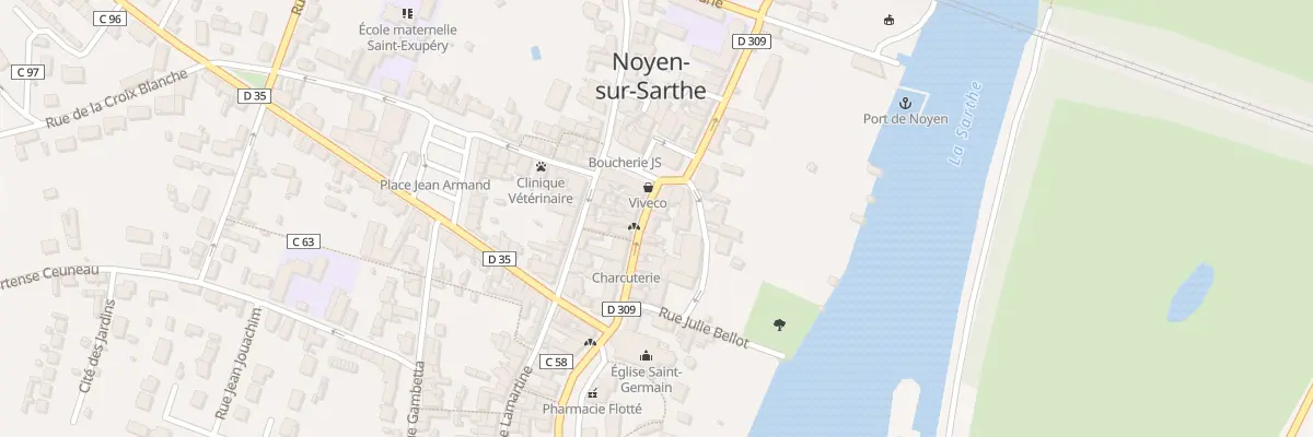 Plan du 5 Rue Pasteur à Noyen-sur-Sarthe