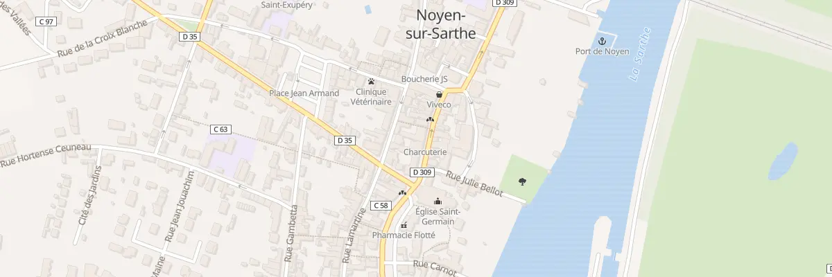Plan du 16 Rue Pasteur à Noyen-sur-Sarthe