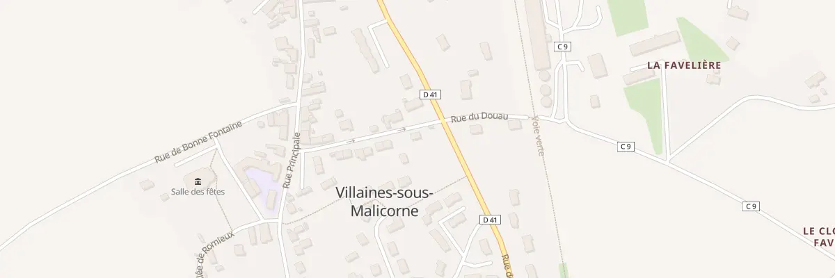 Plan du 14 Rue du Douau à Villaines-sous-Malicorne