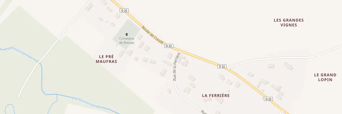Plan du 2 Rue de la Ferrière à Bassac