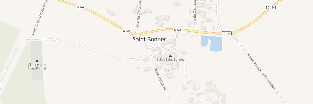Plan du 3 Rte du Lavoir à Saint-Bonnet