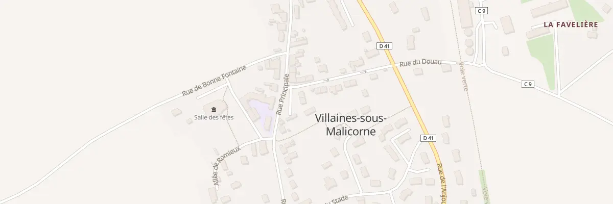 Plan du 25 Rue Principale à Villaines-sous-Malicorne