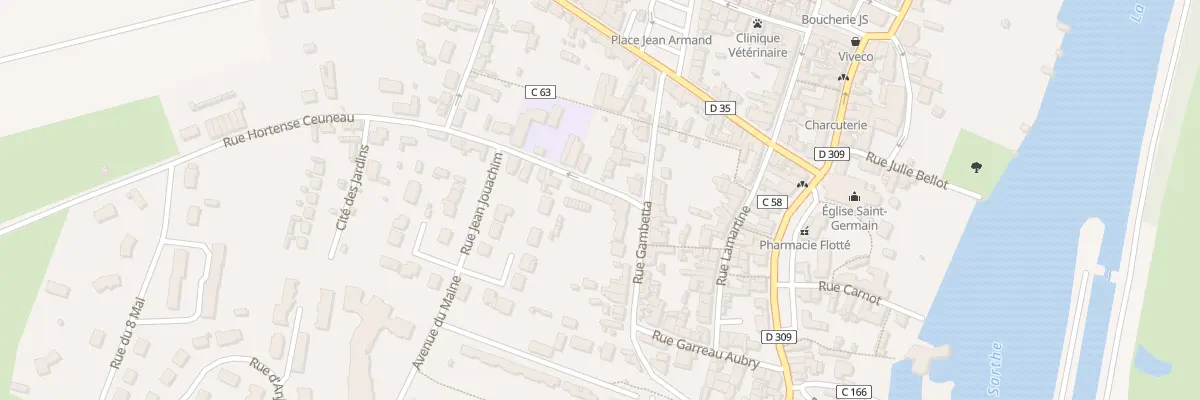 Plan du 3 Rue Hortense Ceuneau à Noyen-sur-Sarthe