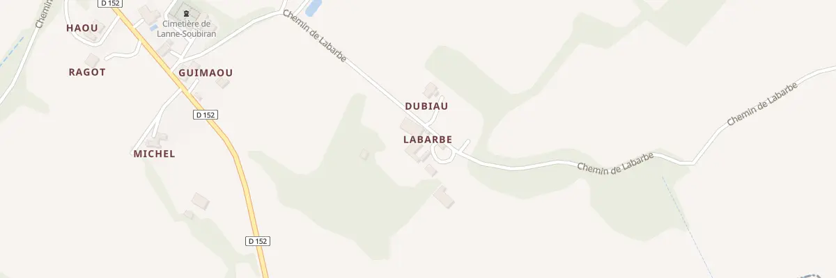 Plan du 405 Che de Labarbe à Lanne-Soubiran