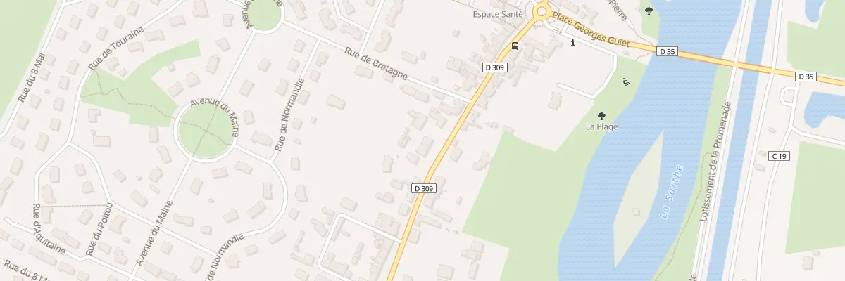 Plan du 34 Rue du Maréchal Foch à Noyen-sur-Sarthe