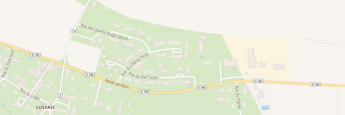 Plan du 10 Rue du Champ Piron à Chef-Boutonne