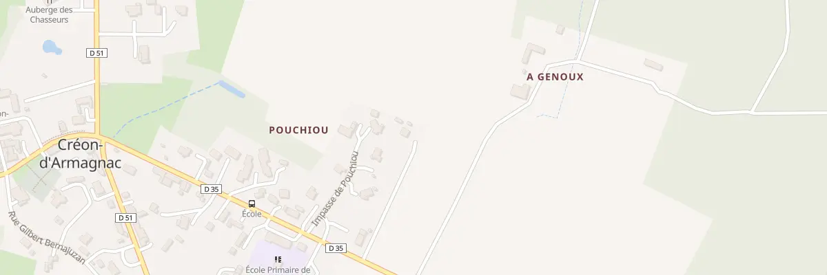 Plan du 1 Rte de Gabarret à Créon-d’Armagnac