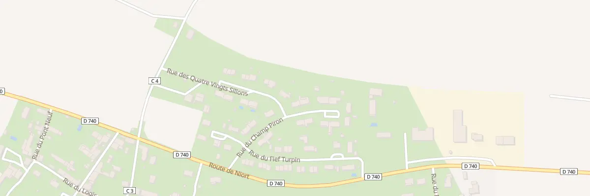 Plan du 7 Rue du Champ Piron à Chef-Boutonne