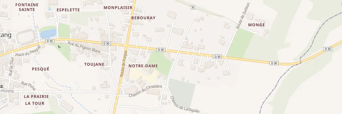Plan du 12 Rte d’Eauze à Estang