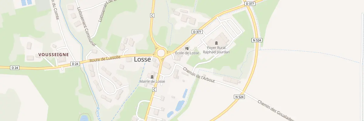 Plan du 2 Rue de l’Ecole à Losse