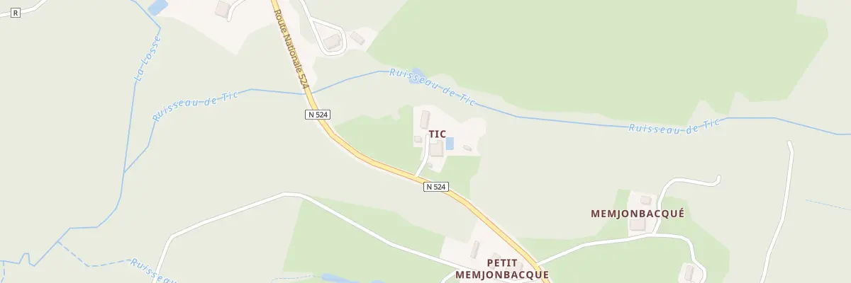 Plan du 7 Rn 524 à Losse
