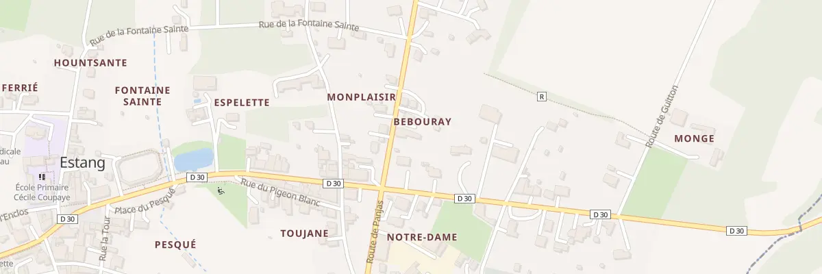 Plan du 6 Rte des Martyrs du 03 07 1944 à Estang