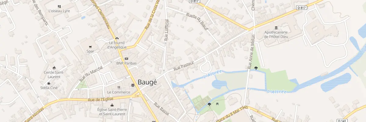 Plan du 6 Rue Pasteur à Baugé-en-Anjou