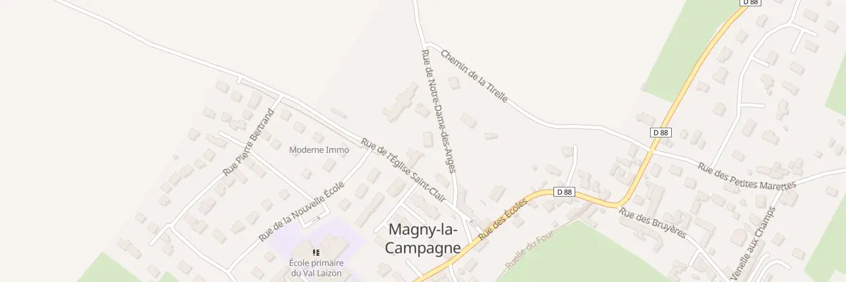 Plan du 2 Rue de Notre Dame des Anges à Mézidon Vallée d’Auge