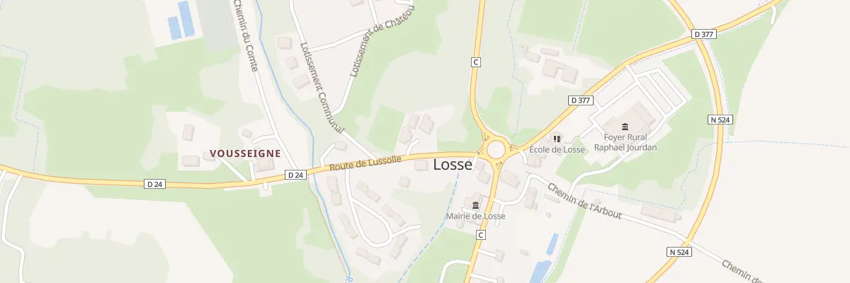 Plan du 2 Rte de Lussolle à Losse