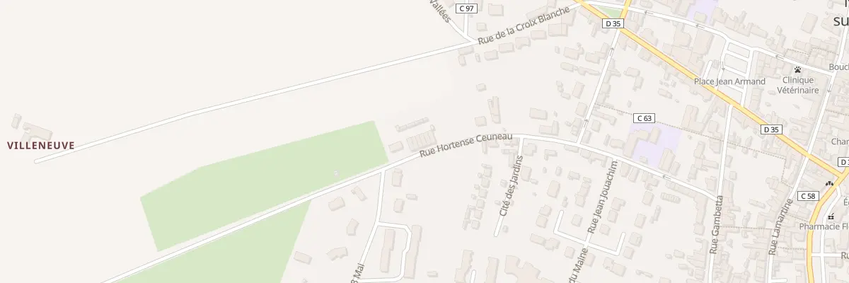 Plan du 28 Rue Hortense Ceuneau à Noyen-sur-Sarthe