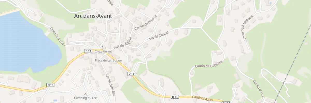 Plan de Via de Couret à Arcizans-Avant