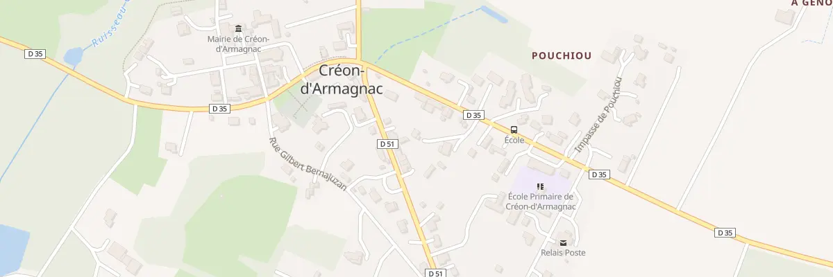 Plan du 12 Rue Henri Dunant à Créon-d’Armagnac