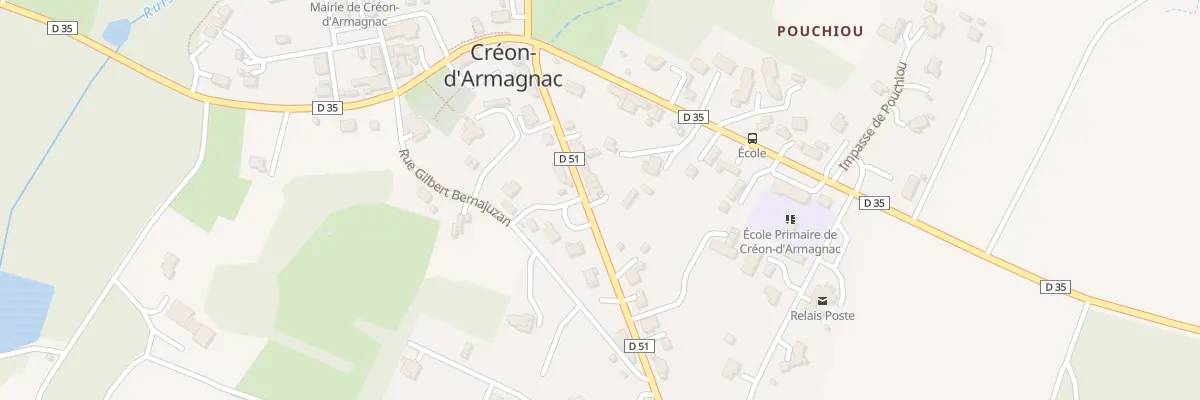 Plan du 7 Rue Raoul Follereau à Créon-d’Armagnac