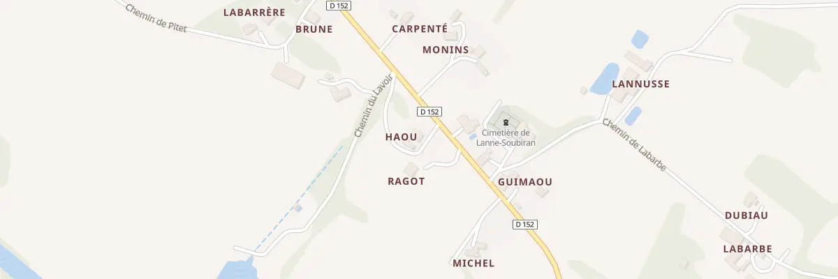 Plan du 685 Rte de Saint Griede à Lanne-Soubiran
