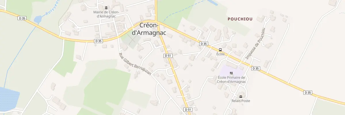 Plan du 3 Rue Raoul Follereau à Créon-d’Armagnac