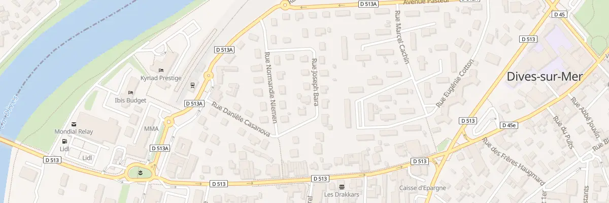 Plan du 10 Rue Joseph Bara à Dives-sur-Mer