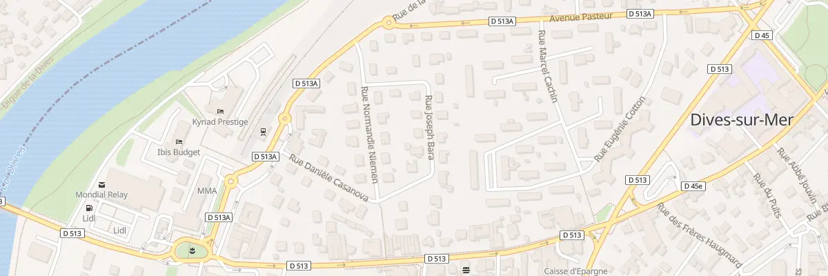 Plan du 8 Rue Joseph Bara à Dives-sur-Mer