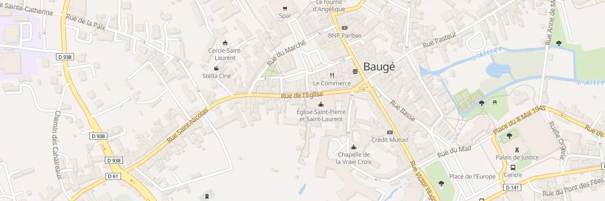 Plan du 9 Rue de l’Eglise à Baugé-en-Anjou