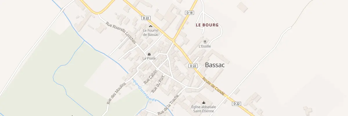 Plan du 10 Rue Porte Barrière à Bassac