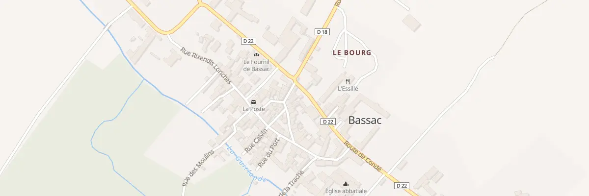 Plan du 38 Rte de Condé à Bassac