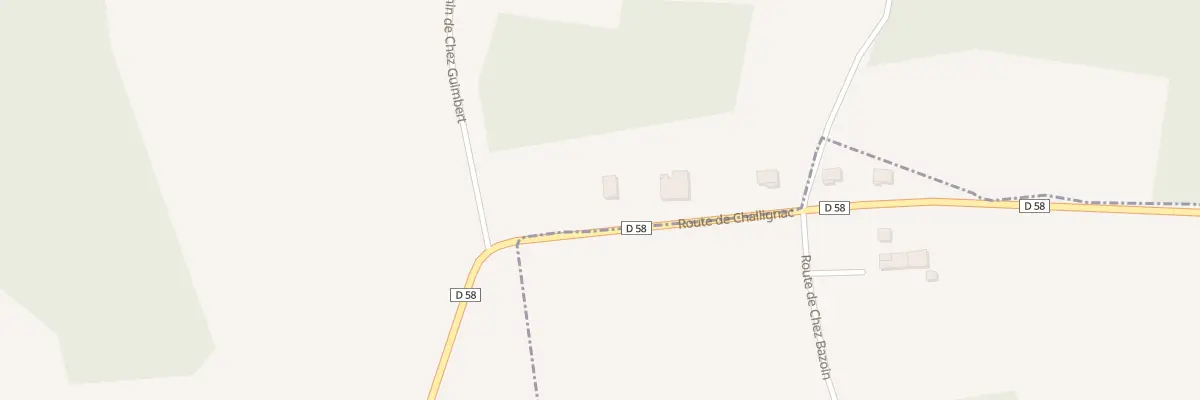Plan du 3 Rte de Challignac à Condéon