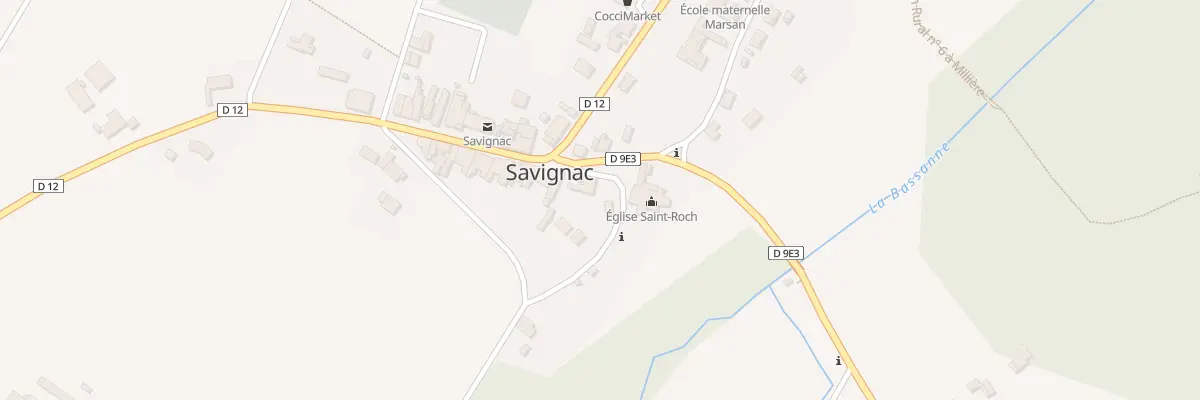Plan du 43 Le Bourg à Savignac