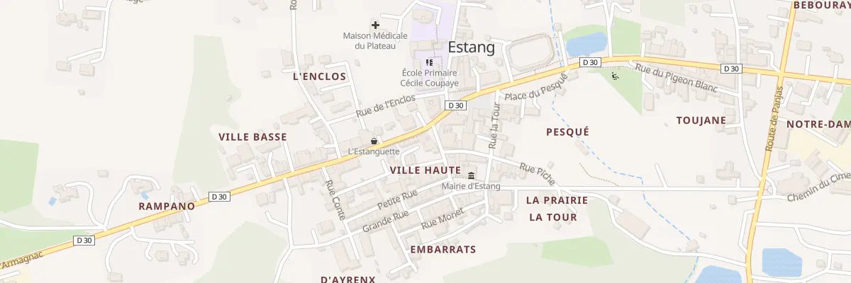 Plan du 9 Rue Chaussée à Estang