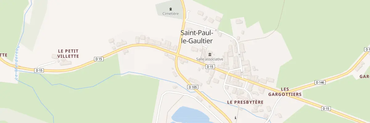 Plan du 15 Rue de Villaines-la-juhel à Saint-Paul-le-Gaultier