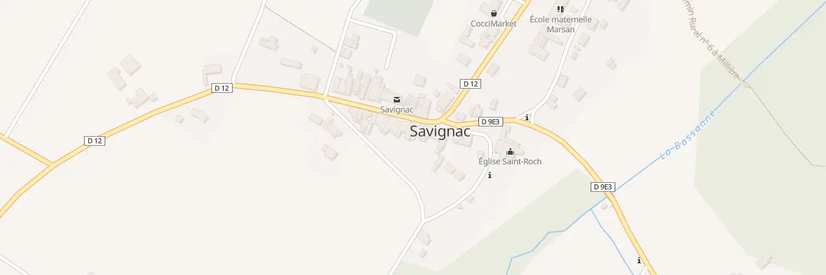 Plan du 64 Le Bourg à Savignac