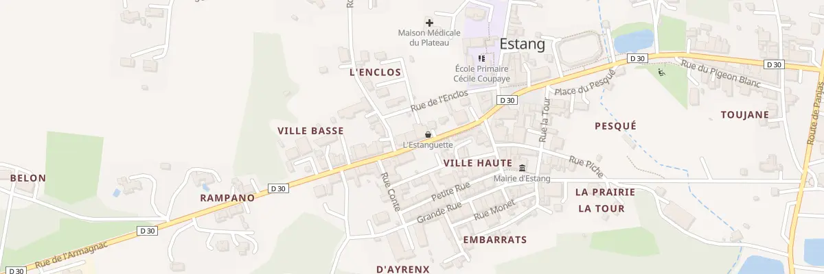 Plan du 12 Rue de l’Armagnac à Estang