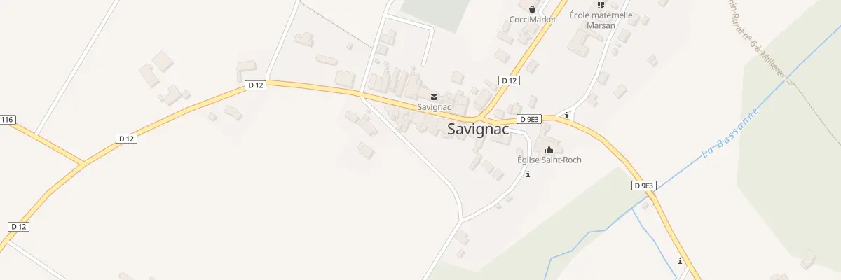 Plan du 65 Le Bourg à Savignac