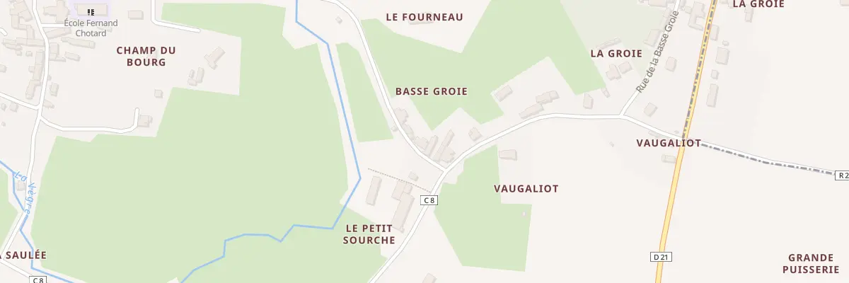 Plan du 25 Rue de la Basse Groie à Chassillé