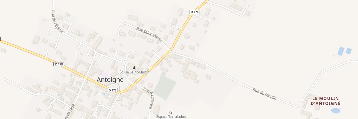 Plan du 2 Rue du Moulin à Antoigné