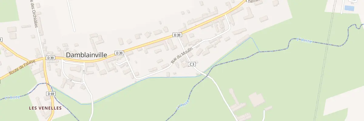 Plan du 2 Rte de Cantecote à Damblainville