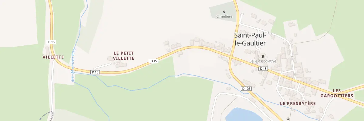 Plan du 21 Rue de Villaines-la-juhel à Saint-Paul-le-Gaultier