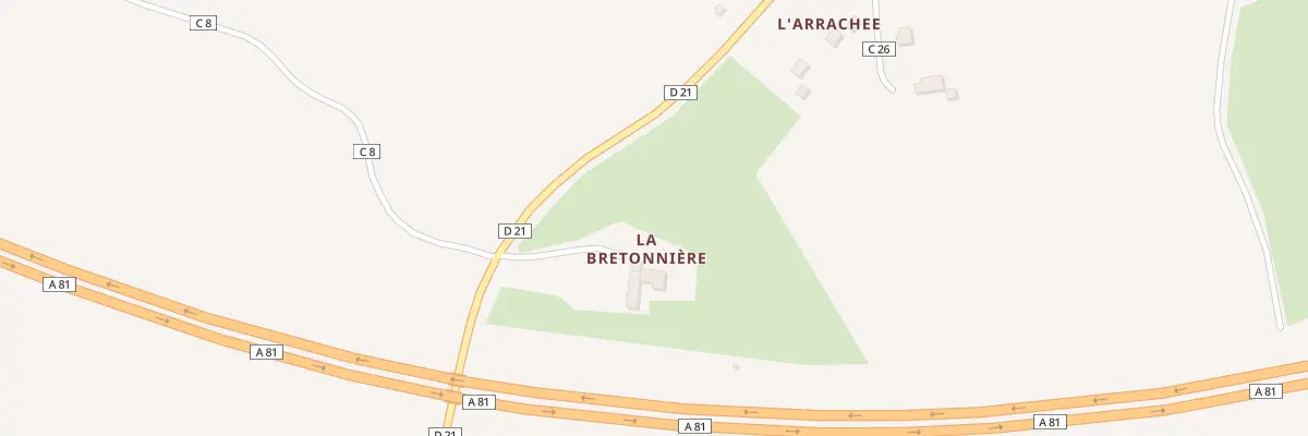 Plan du 1 La Bretonniere à Chassillé