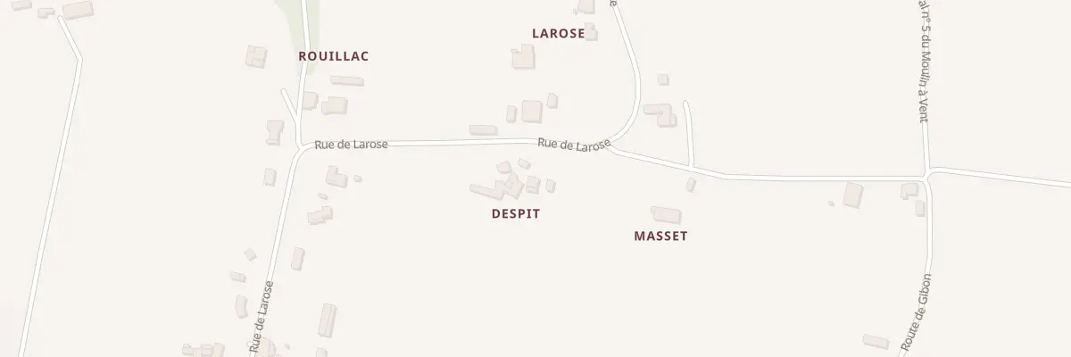 Plan du 416 Rue Larose à Castets et Castillon